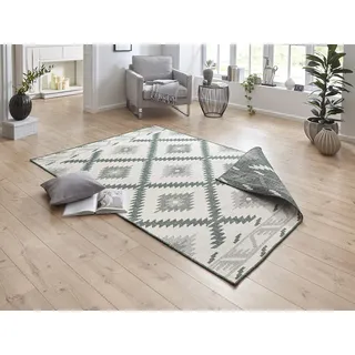 HANSE HOME Malibu Wendeteppich 120 x 170 cm Grün/Weiß