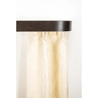 Schienensystem GARESA "Kunststoffschiene mit Blende", grau (wengefarben), L:180cm T:7,5cm, Kunststoff, Gardinenstangen, Schienensystem, seitlich mit 2 Rundbögen (kein Spalt zwischen Vorhang und Wand)