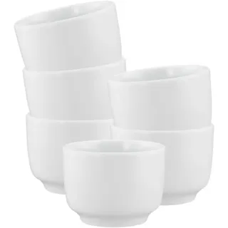 Tasse SELTMANN WEIDEN "Kaffeetassen ohne Henkel Sento Home 210 ml weiß", weiß, B:8,5cm H:6,2cm Ø:8,5cm, Porzellan, Trinkgefäße, Tasse, Spülmaschinengeeignet, Mikrowellengeeignet, Ofenfest, Salamandergeeignet, Kühlschrankgeeignet, Gefrierschrankgeeignet