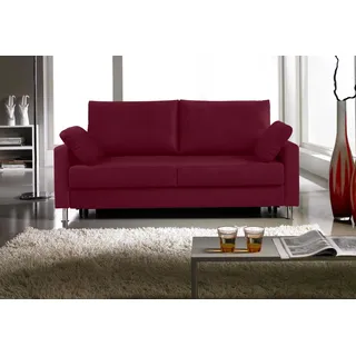 Bali Schlafsofa BALI "FLEXA, Sitzen / Relaxen / Schlafen", rot (dunkelrot), B:166cm H:90cm T:95cm, Sofas, Schlafsofa, – Schlafsofa „Made in Germany“