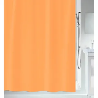 Spirella Duschvorhang - Anti-Bakteriell, waschbar, wasserdicht - Polyester, „Primo Orange