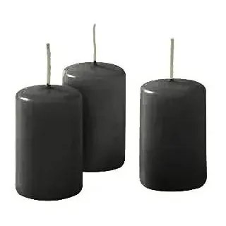 Cereria Di Giorgio Risthò Stumpenkerzen 4 cm schwarz 12 St.