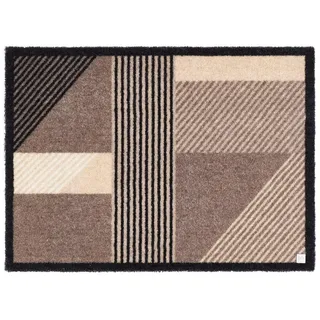 Barbara Becker Fußmatte Sense, Schmutzfangmatte für Eingangsbereich Wohnungstür, Fußabstreifer, Türmatte, Taupe, 50 x 70 cm