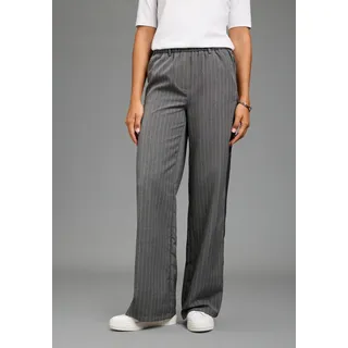 Schlupfhose LAURA SCOTT, Damen, Gr. 38, N-Gr, grau, Web, Obermaterial: 69% Polyester, 31% Viskose, Nadelstreifen, comfort fit lang, Hosen Schlupfhose, aus Polyester und Viskose, mit Nadelstreifen-Optik, für Businessmode