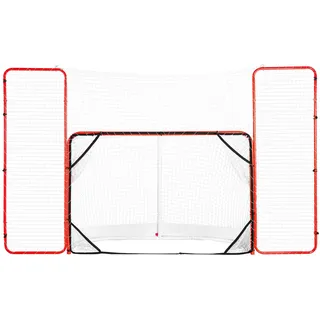 Vevor Hockeytor Streethockeynetz mit Rücklaufsperre und Zielen, Straßenhockey-Tor Hockeynetz, 310 x 183 cm Pro Hockey-Trainingstor-Set, tragbares Indoor-Outdoor-Hockeytor mit