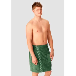 Schiesser Kilt »Rom aus weicher Baumwolle, saugstark und 3-fach weitenverstellbar«, (1 St.), MADE IN GREEN by OEKO-TEX® Schiesser Dunkelgrün Länge: 55 cm