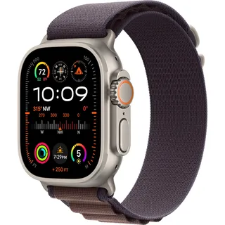 Watch Ultra 2 GPS + Cellular 49 mm Titangehäuse natur, Alpine Loop indigo M