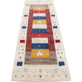 carpetfine Gabbeh Sofia Wollteppich 80 x 300 cm Bunt