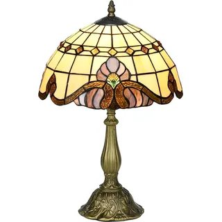 Handgefertigte Glas-Tischlampe - Nachttischlampe - Klassischer Stil - Ø30×48 cm - Netzbetrieb -