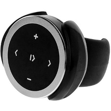Bluetooth Fernbedienung Auto, Lenkrad Fernbedienung Bluetooth 4.0 Media Button Auto Bluetooth Empfänger Kompatibel Mit Smartphones, Silber