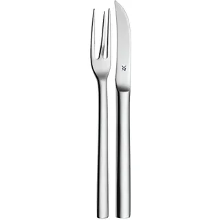 WMF Nuova Pellkartoffel-Set 2-teilig, Pellkartoffelgabel Pellkartoffelmesser Cromargan Edelstahl poliert spülmaschinengeeignet, L 16 cm