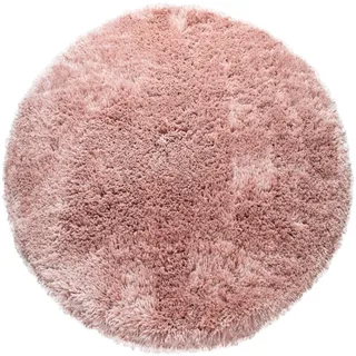 Paco Home Hochflor-Teppich »Akumal 930«, rund, 60 mm Höhe, Shaggy, besonders weich durch Softgarn, Uni-Farben Paco Home pink Ø 200 cm   1 St.