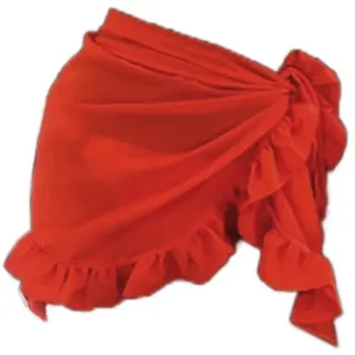 1 Stück Strand Wrap Sarong Damen,Pareo,Sommer Badeanzug,Sexy Bikini Vertuschen,Sonnenschutz Strandtuch,Wickelrock,Bademode Rüschen Strand Rock für Lagerfeuerparty Schwimmbad,Leuchtendes Orange