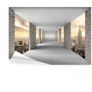 decomonkey Fototapete New York, 350x256 cm, XL, 3d Effekt Architektur City | Stein, Vlies, Schlafzimmer, Wohnzimmer, Tapete, Fototapeten, Tapeten, Vliestapete, Wandtapete, moderne, Wandbild, Wand