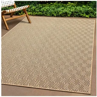 The CarPET »Kansas«, rechteckig, 1 mm Höhe, moderner robuster In und Outdoor Teppich Jute Look, beige