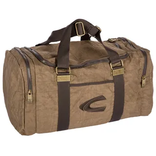 Weekender CAMEL ACTIVE "Journey", Damen, Gr. B/H/T: 46cm x 24cm x 18cm, natur, Nylon, aufgeraut, bestickt, clean, unifarben, Taschen Weekender, Unisex Reisetasche mit vielen Funktionen und Logostickerei