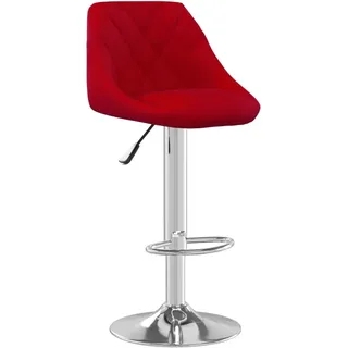 vidaXL Barhocker Weinrot Samt - Rot