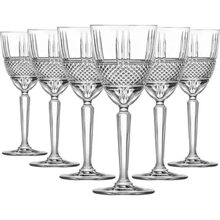 RCR Crystal Brillante Weingläser – 230 ml – 6er-Pack - Transparent