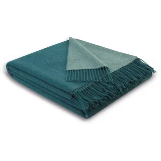 Biederlack Kuscheldecke 130 x 170 cm Wolle Teal