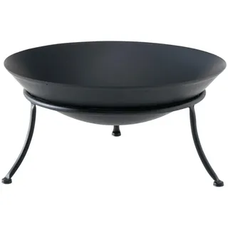 Feuerschale , Schwarz , Metall , 23 cm , Dekoration, Frühlingsdeko