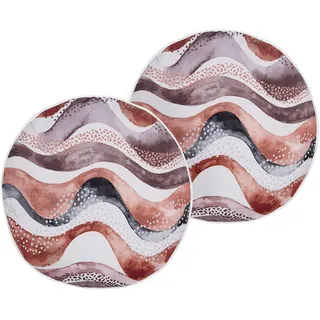 Beliani Gartenkissen 40 x 40 cm Braun