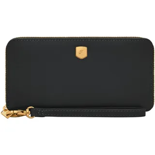 Fossil Damen Lennox Zip Continental Wallet für Frauen, Schwarz
