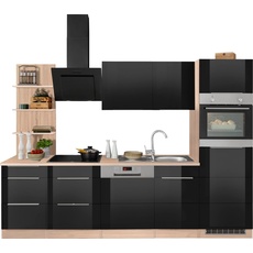 Bild von Küchenzeile »KS-Brindisi«, mit E-Geräten, Breite 280 cm, schwarz