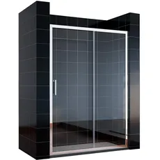 SONNI Schiebetür Dusche 170 cm Duschtüren Duschabtrennung Glasschiebetür Höhe 185 cm Klarglas Duschwand Duschkabine
