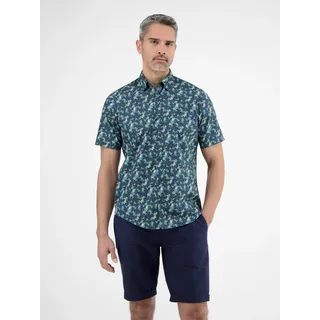 Lerros Kurzarmhemd »LERROS Herren Halbarmhemd, floral bedruckt«, blau