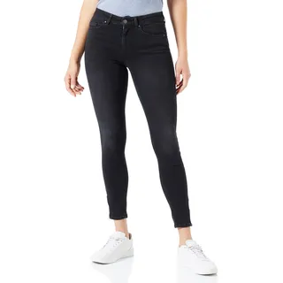 ONLY Damen Onlblush Mid Ankle Zip DNM Box Skinny Jeanshose, Schwarz, L / 34L EU