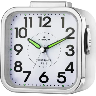 Atrium Quarzwecker »A530-0« Wecker, Schlafzimmer, schleichende Sekunden, ansteigender Alarm,Snooze, silberfarben