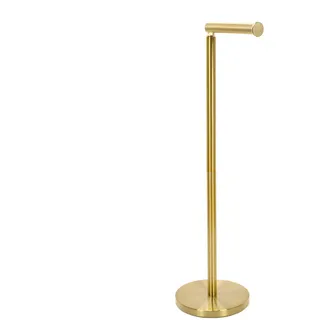 Nuxio Toilettenpapierhalter Lokia , Goldfarben , Metall , 21.5x55.5x15 cm , Badezimmer, WC Ausstattung, Toilettenpapierhalter