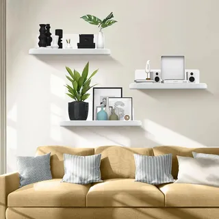 Set von 3 selbstklebenden Wandregalen - 30 cm, ohne Bohren, ideal für Küche und Bad