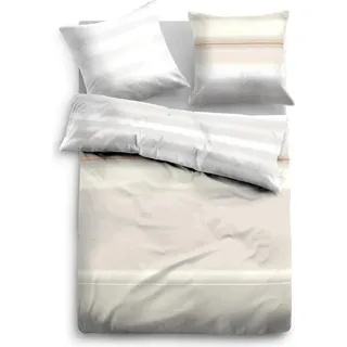 Tom Tailor Satin Bettwäsche "MULTICOLOR" 155/220+80/80cm SAND - Beige