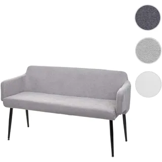 Sitzbank HWC-L13, Esszimmerbank Bank Polsterbank Garderobenbank Rückenlehne Armlehne Stoff/Textil 13