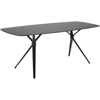 DIETER KNOLL Gartentisch 180 x 90 x 75 cm Schwarz