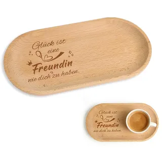 Beste Freundin Geschenke Tablett aus Holz mit Gravur Freundschaft Persönliches Geschenke Für Freundin,Geschenk Freundin Geburtstag Weihnachten Deko für Freundin, Edle Geschenkidee für Badezimmer Küche