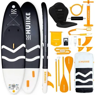 huiike Stand Up Paddling Board 305 x 84 x 15 cm schwarz