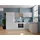 Winkelküche L-Form 310 x 172 cm Weiß-Beton Optik