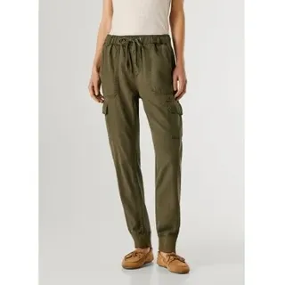 Pepe Jeans für Damen. PL2100040 Jogger Mid Waist Slim Hose grün (27), Lässig, Baumwolle