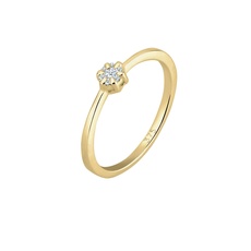Bild von DIAMORE Ring Damen Verlobung Blume Diamant (0.045 ct.) 375 Gelbgold