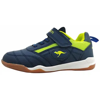 KangaROOS Kinder-Indoorschuh-Sportschuh-Hallenschuh Backyard 2.0 EV Blau-Grün, Farbe:blau, EU Größe:35 - Blau