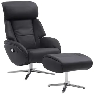 Livetastic Massagesessel-Set , Schwarz , Textil, Leder , Echtleder , Rindleder , 76x107x82 cm , Relaxfunktion, Massagefunktion, Netzbetrieb , Wohnzimmer, Sessel, Ledersessel