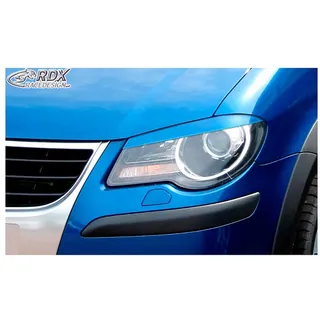 RDX Racedesign RDSB067 Scheinwerferabdeckung | kompatibel mit Volkswagen Touran 1T Facelift 2006-2011 (ABS)