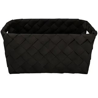 KLEINE WOLKE Aufbewahrungskorb Aspera 19 x 28 x 12 cm schwarz