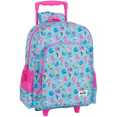 Blackfit8 Rucksack mit kompaktem Trolley für Mädchen, Blau, Rosa (Pink) - 632001021