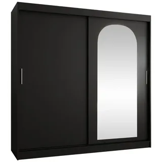 Mirjan24 Schwebetürenschrank Selfie 200 x 200 x 62 cm Schwarz