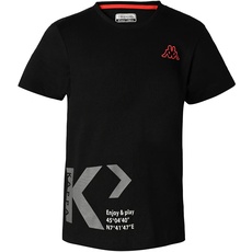 Kappa Jungen Kepa T-Shirt, Schwarz, 4 años