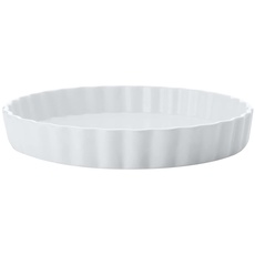Maxwell & Williams AA05017 Quiche-Form 27 cm, 1400 ml Füllvolumen – Porzellan Weiß geriffelt rund, Kitchen – Geschenkbox
