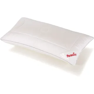 PARADIES Kissen 40x80 cm Softy Duett Plus Bio - das versteppte Kopfkissen mit Reißverschluss